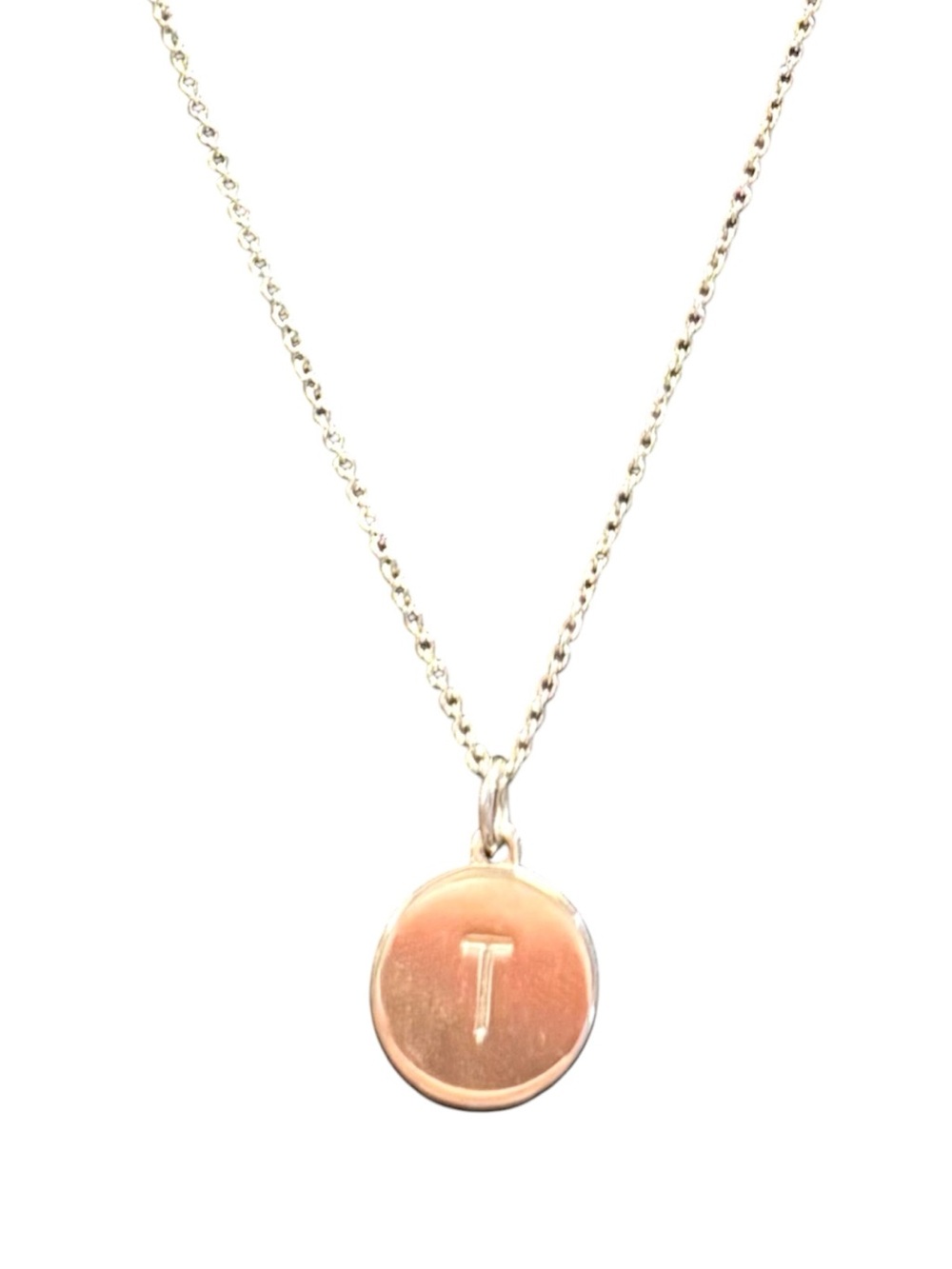 kate spade Silver T Initial One in a Million Disc Pendant Necklace